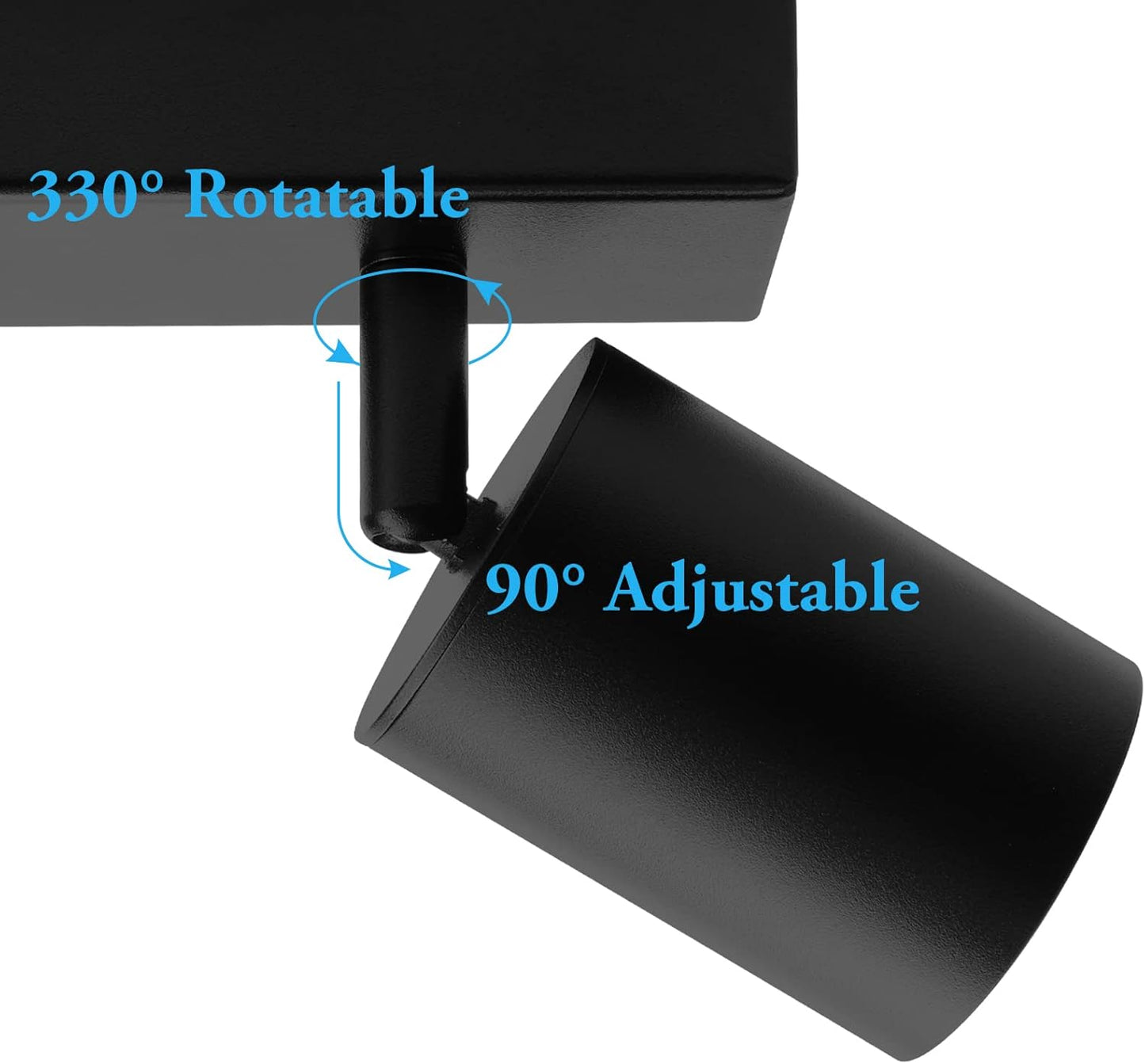 Faretti Da Soffitto Orientabili Nero, Con 2 Attacco GU10, Plafoniera 2 Luci Interno, Lampada Soffitto per Cucina, Soggiorno, Camera Da Letto, Max 50W X 2, Lampadina Non Inclusa