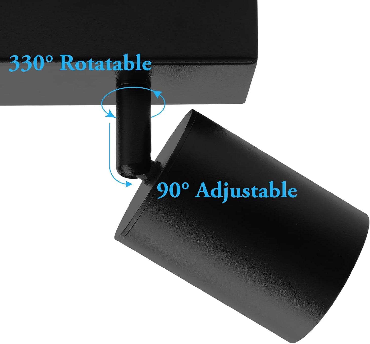 Faretti Da Soffitto Orientabili Nero, Con 2 Attacco GU10, Plafoniera 2 Luci Interno, Lampada Soffitto per Cucina, Soggiorno, Camera Da Letto, Max 50W X 2, Lampadina Non Inclusa