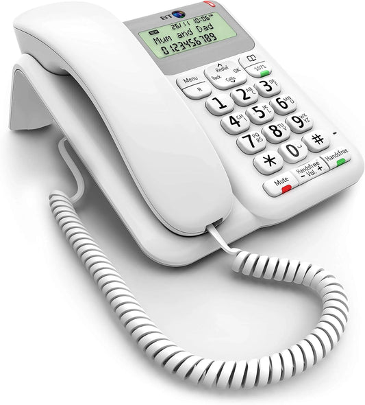 British Telecom Decor 2200 Telefono Analogico Identificatore Di Chiamata Bianco