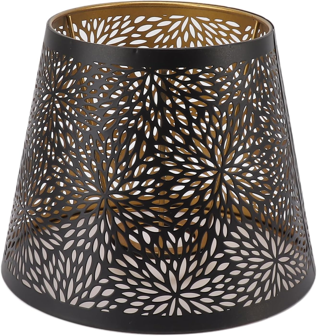 Copriparalume in Metallo, Paralume E26 E27 Con Decoro Interno Oro per Lampada Da Tavolo