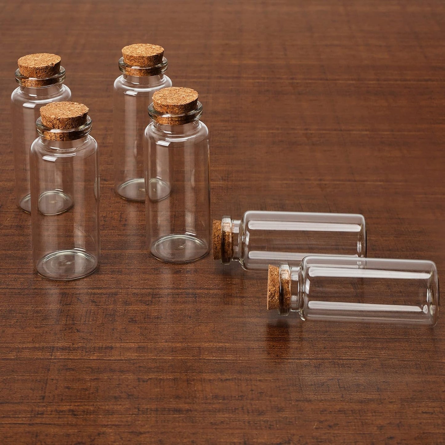 Confezione Da 36 Set Barattolini Vetro Piccoli Con Tappo Sughero - 30 Ml - Mini Barattoli Porta Spezie Ermetici, per Bomboniere, Marmellata E Feste