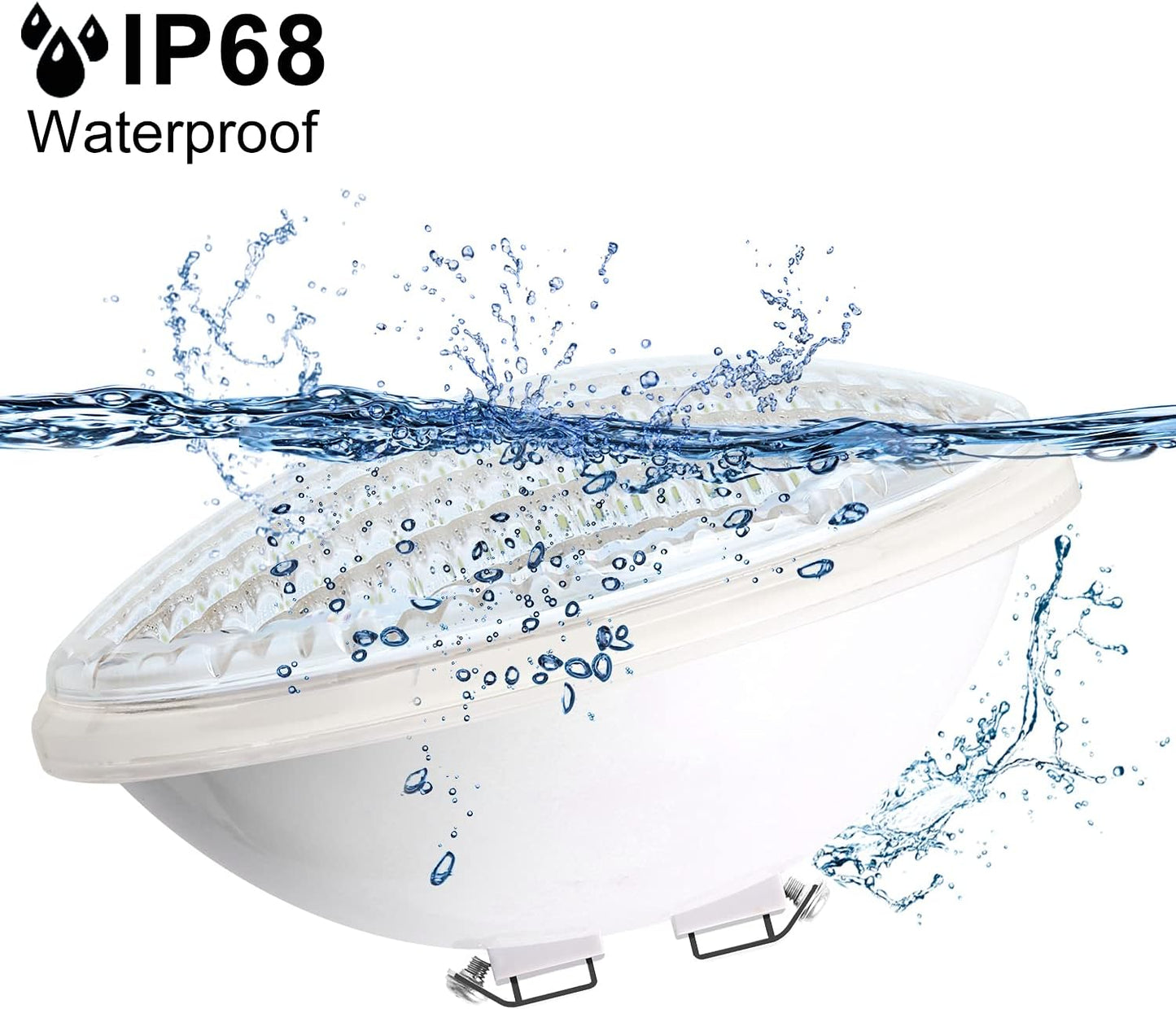40W Luce per Piscina PAR56 RGB Illuminazione a LED per Piscina Impermeabile IP68 Faretto per Piscina 12V DC/AC Luci Subacquee Con 7 Colori Regolabili 12 Modalità Di Illuminazione
