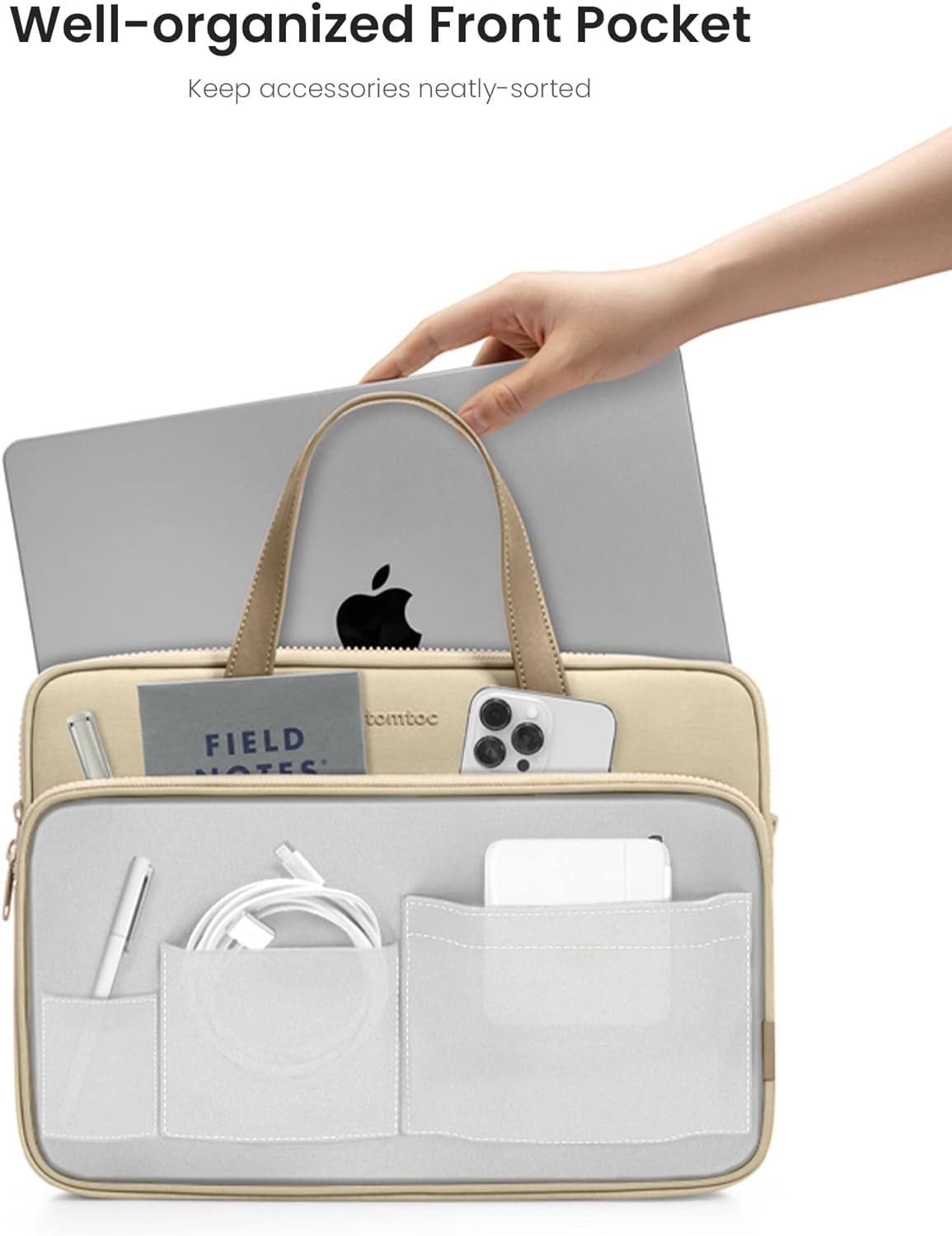 Custodia per 14" Macbook Pro M3/M2/M1 Pro/Max A2992 A2918 A2779 A2442, 13" Macbook Pro M2/M1, 13,5" Macbook Air M2/M1, 13,5" Microsoft Surface Laptop 5/4/3, Valigetta Da Donna per Lavoro Affari