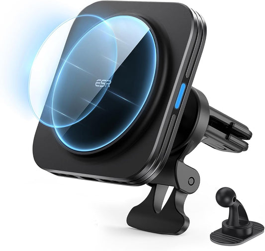 Caricabatterie Da Auto Magsafe, Caricatore Wireless Magnetico Da 15W, Supporto per Iphone 16/15/14/13, per Il Cruscotto/Bocchetta Dell'Aria, Ricarica Rapida, Nero