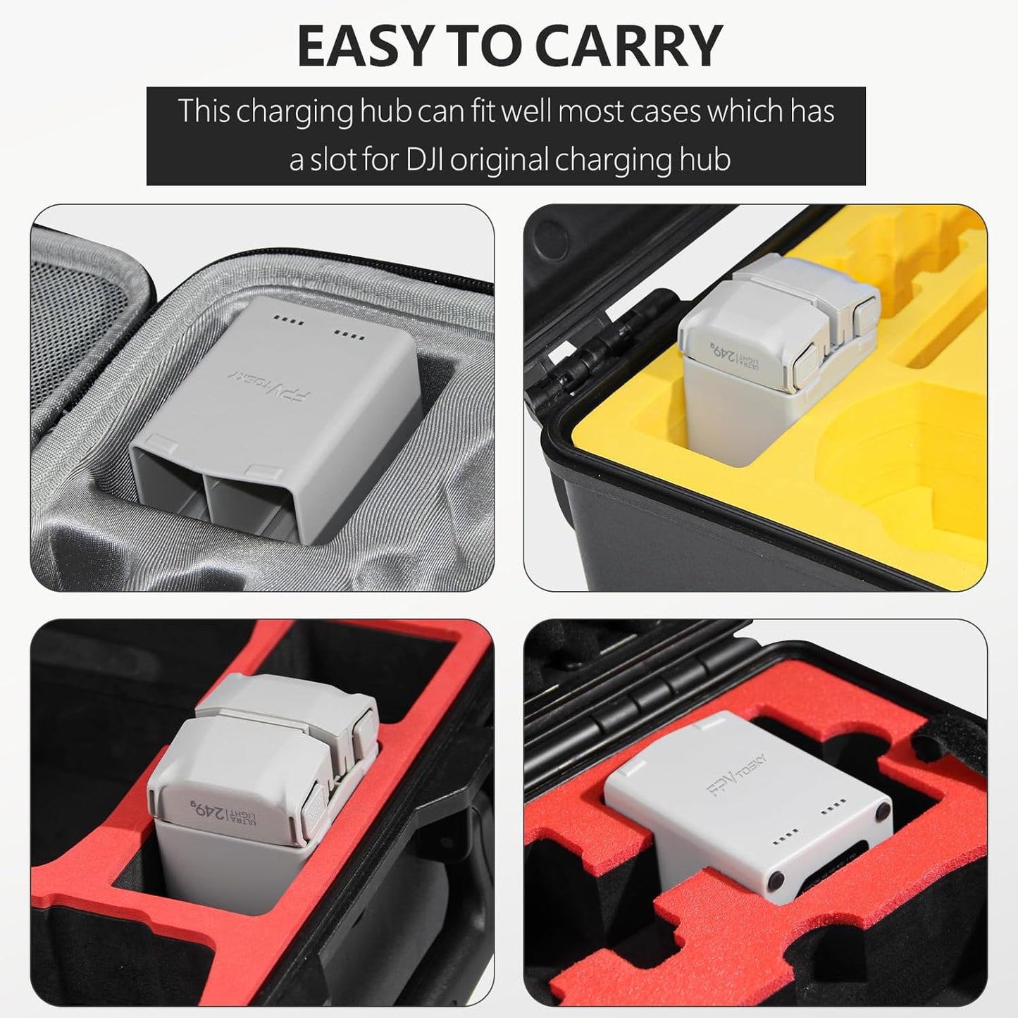 Caricabatterie per Accessori DJI Mini 4 Pro/Mini 3/Mini 3 Pro, Hub Di Ricarica Batteria DJI Mini 4 Pro/Mini 3 Pro, Stazione Di Ricarica Parallela per Batterie
