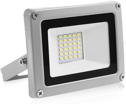 Faretto LED Da 12 V, 30 W, Super Luminoso, 2400 Lm, per Esterni, 6000 K, Bianco Freddo, IP65, Impermeabile, per Giardino, Cortile, Terrazza, Quadrato, Fabbrica