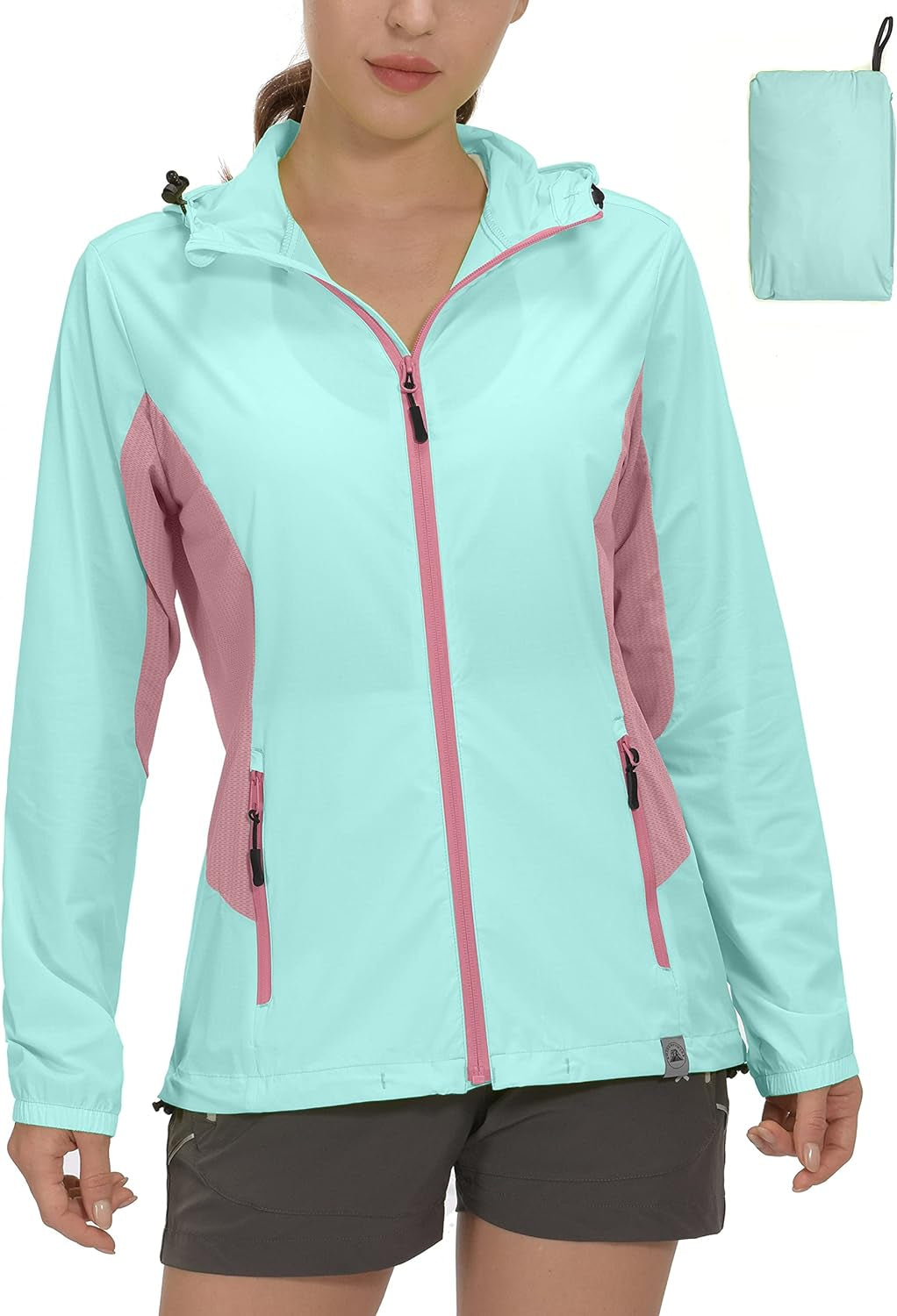 Giacca Leggera Da Donna, per Golf, Corsa, Ciclismo, Traspirante, Con Cappuccio