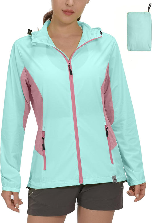 Giacca Leggera Da Donna, per Golf, Corsa, Ciclismo, Traspirante, Con Cappuccio