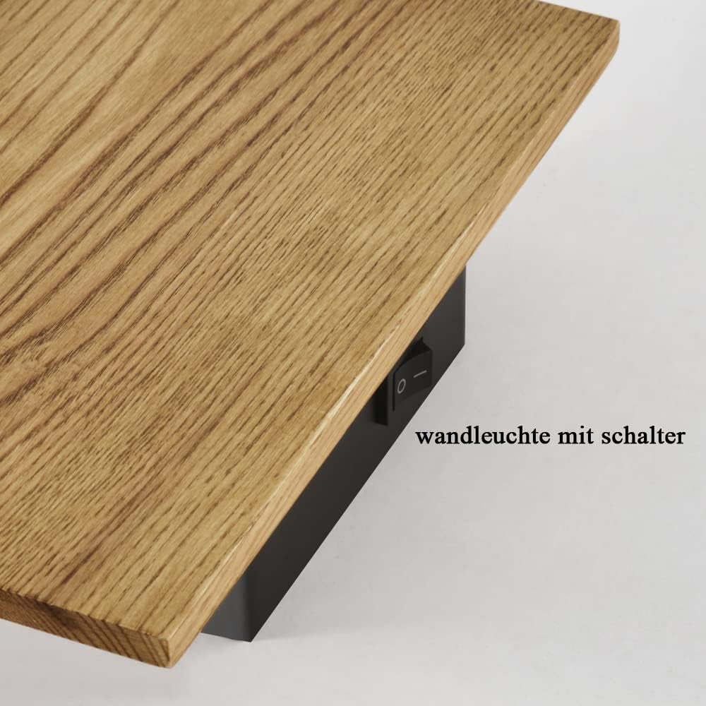 Lampada Da Parete in Legno Vintage, Lampada Da Parete Con Interruttore, Design Industriale, Lampada Da Parete per Interni, Soggiorno, Camera Da Letto, Corridoio, Lampada Da Notte in Legno,