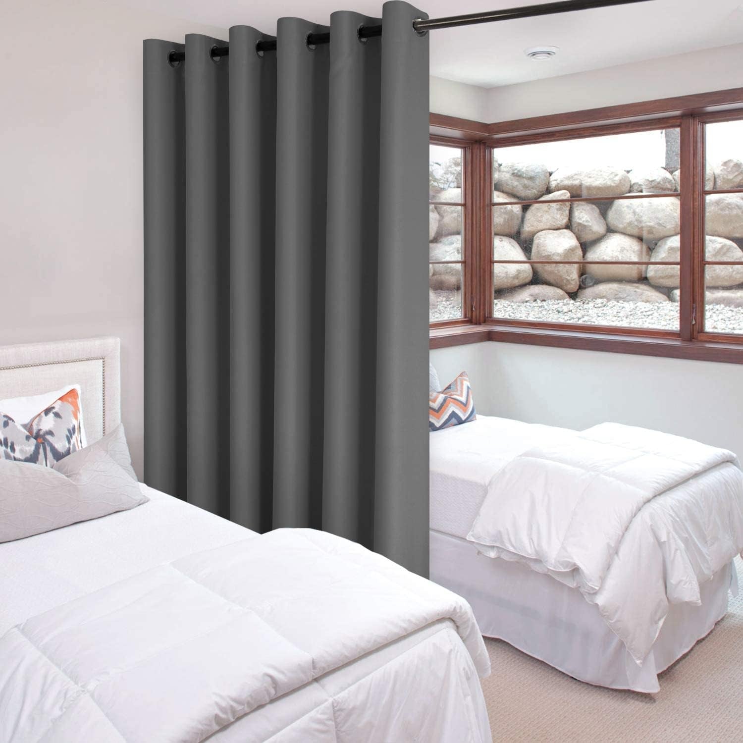 Tenda Divisoria Oscurante per Soggiorno, Camera Da Letto, Terrazza, Ufficio, 243 X 254 Cm (Altezza X Larghezza)