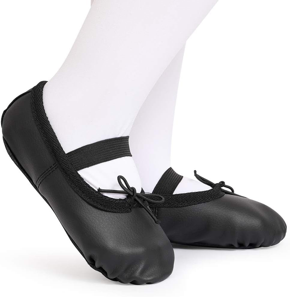 Scarpette Da Danza Classica in Pelle Scarpe Da Ballerina Ginnastica Ballo Pantofole per Bambina Ragazze E Donna