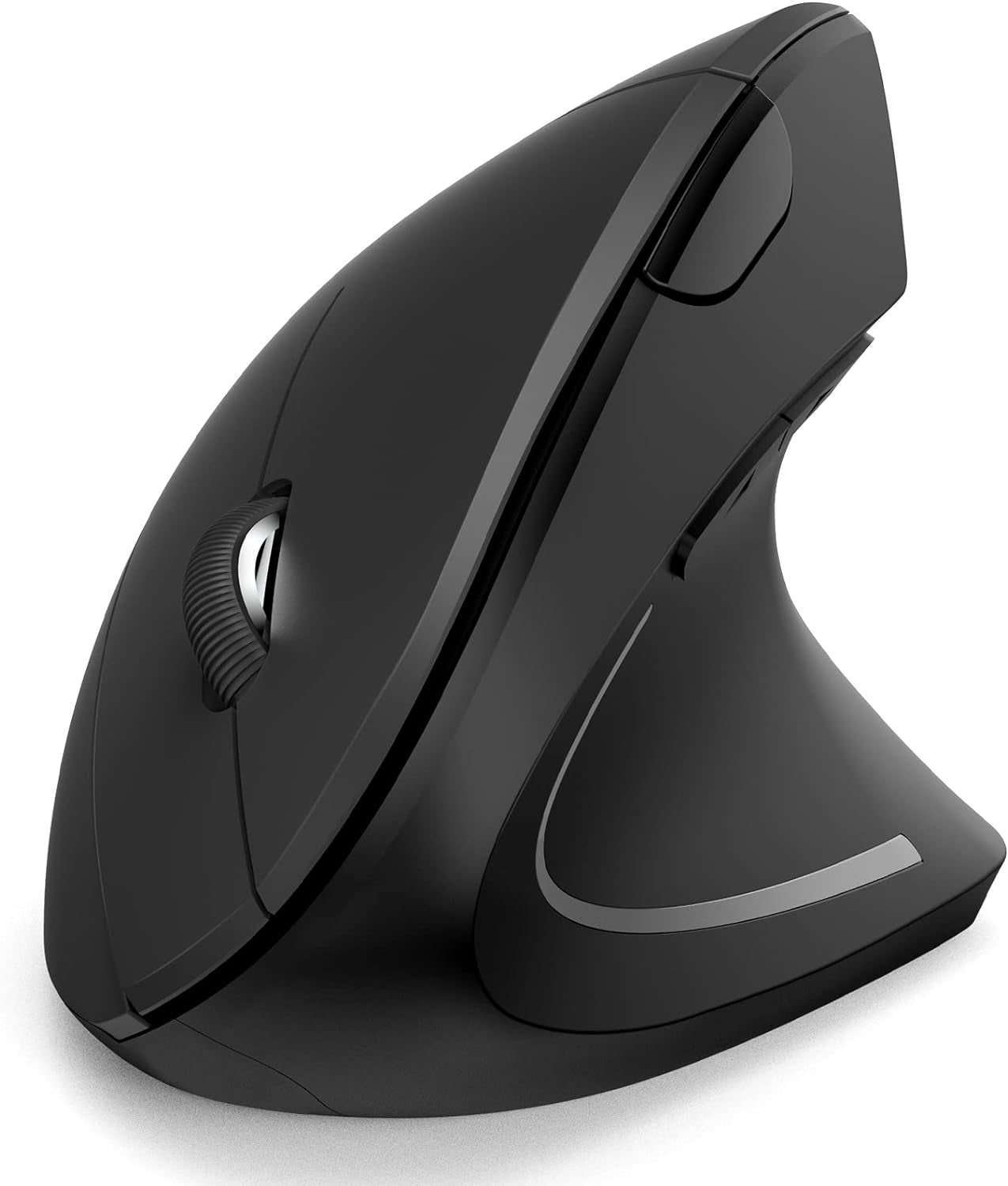 Mouse Ergonomico Verticale Wireless per Mouse Multi-Dispositivo, USB E Doppio Bluetooth, Ricaricabile, Silenzioso, Compatibile Con PC, Computer, Laptop, Macbook, Imac, Tablet, Smartphone, Nero