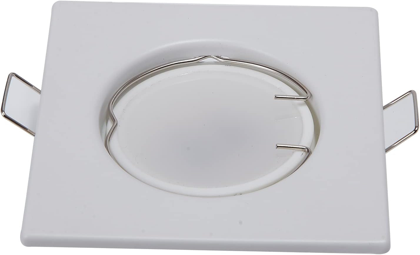 Set di 3 faretti da incasso a LED con modulo GU10, faretto da incasso a soffitto da 3 W, quadrato, dimmerabile, 230 V, foro 55 mm, bianco caldo (bianco)