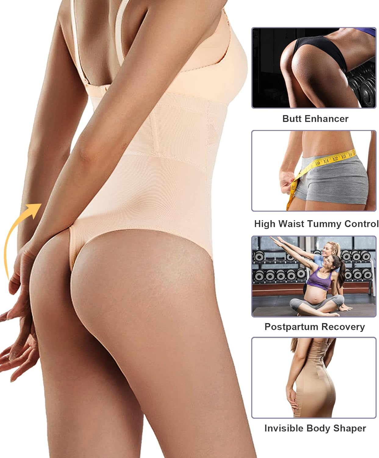 Contenitiva a Vita Altia Donna Intimo Perizoma Modellante Mutande Tanga Contenitive Invisibile Mutandine Pancia Piatta Guaina Mutandine Shapewear Corpetto Effetto Ventre
