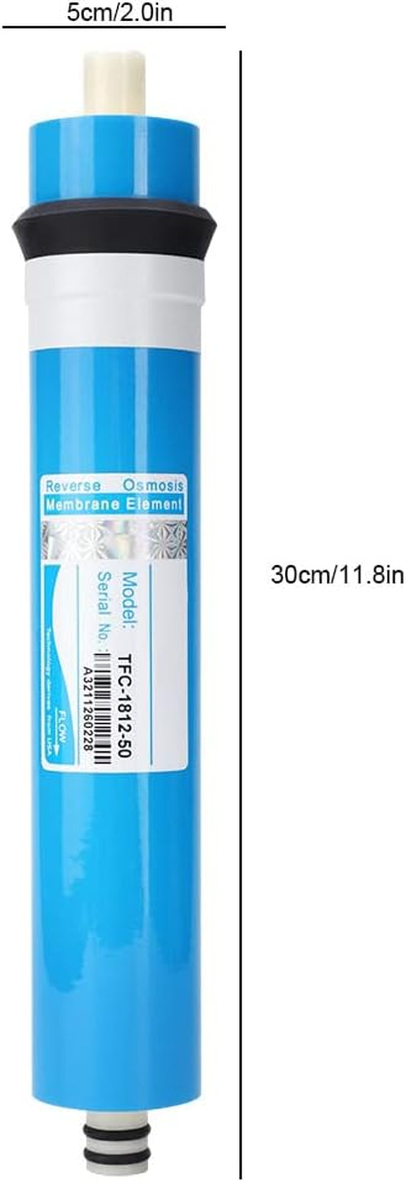 Filtro Acqua, Acuto 50 75 100 GPD Filtro a Membrana per Osmosi Inversa per Uso Domestico Filtro per Sistema Idrico a Membrana RO Blu(1812-75G)