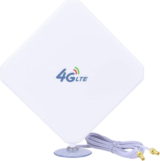 TS9 Antenna, Antenna 4G/5G LTE Dual Mimo Omi Direzionale 698-2700Mhz Guadagno Fino 35Dbi Router Wifi Antenna Con Cavi 2M Compatibile per Router 4G MR1100, Vodafone, ZTE, Huawei E398, E392, E589