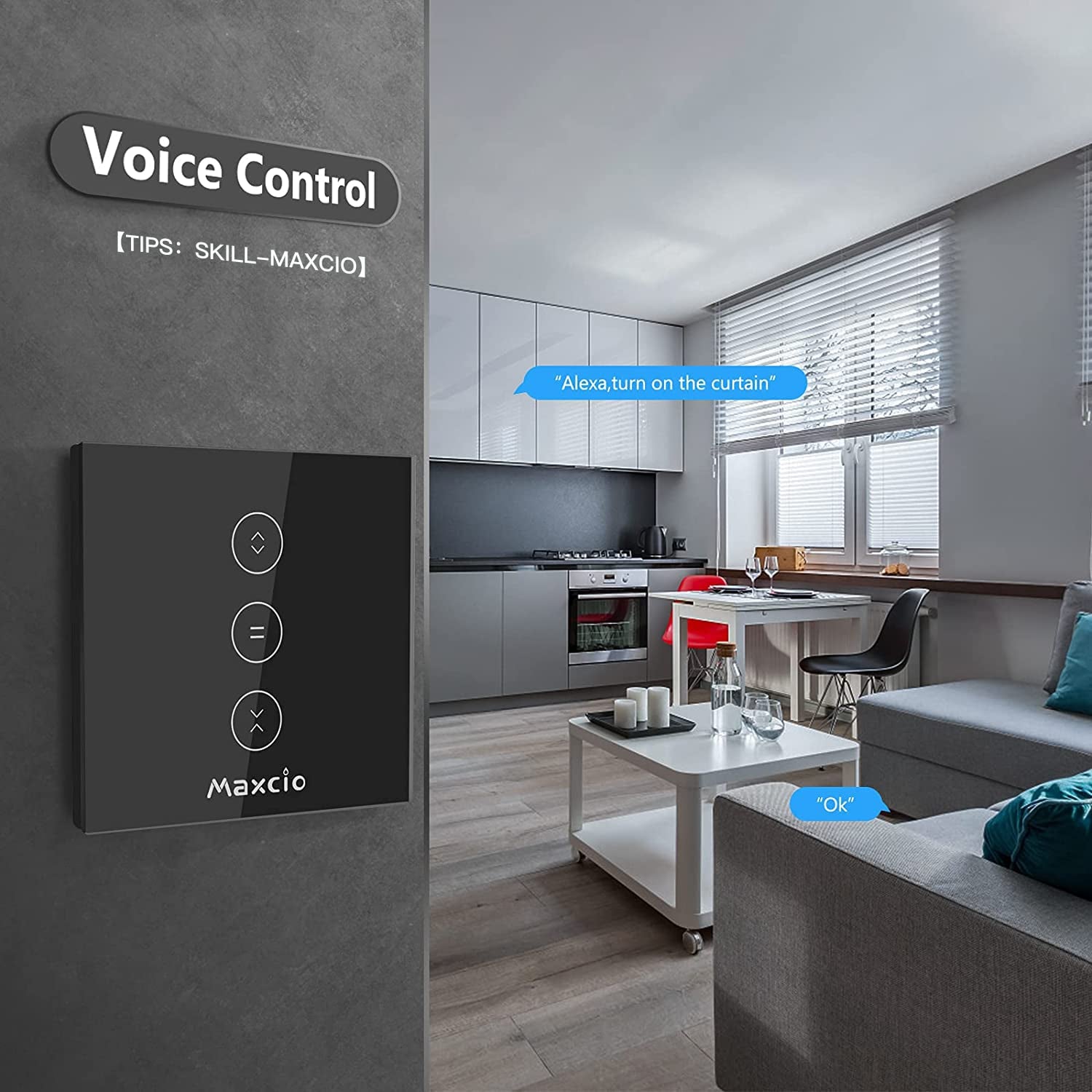 Interruttore Tapparelle Wifi,  Smart Switch per Tapparelle Elettriche, Compatibile Con Alexa E Google Home, APP Controllo, Interruttore Wifi per Persiane Avvolgibili E Tende