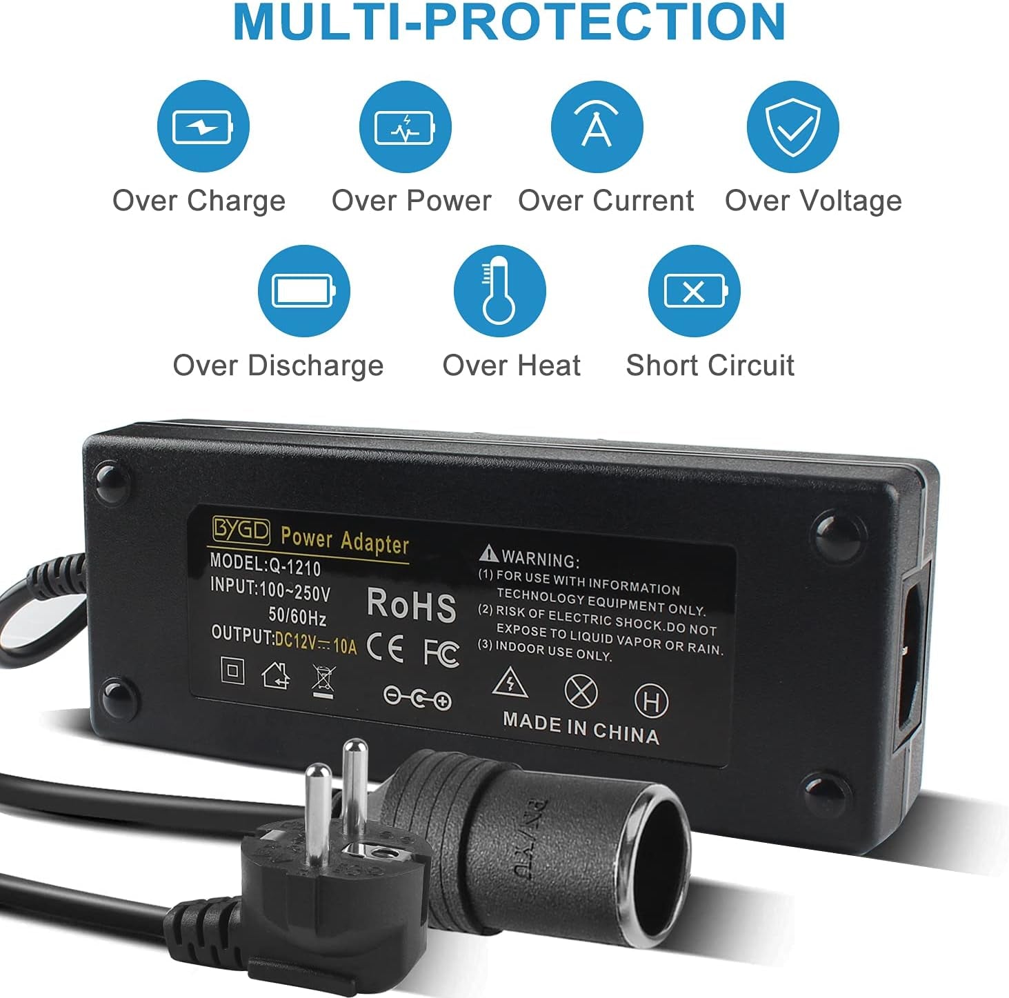 Adattatore 12 V 220 V 10 a 120 W, Adattatore 220 V 12 V Accendisigari Convertitore Presa Accendisigari Auto Adattatore Di Alimentazione Adattatore Di Alimentazione Da Sigaro a Alimentazione