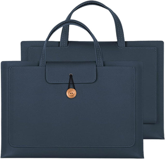 Borsa Compatta per Computer Portatile, Borsa a Tracolla/Borsa Con Tasche per Riporre Accessori, Blu Scuro