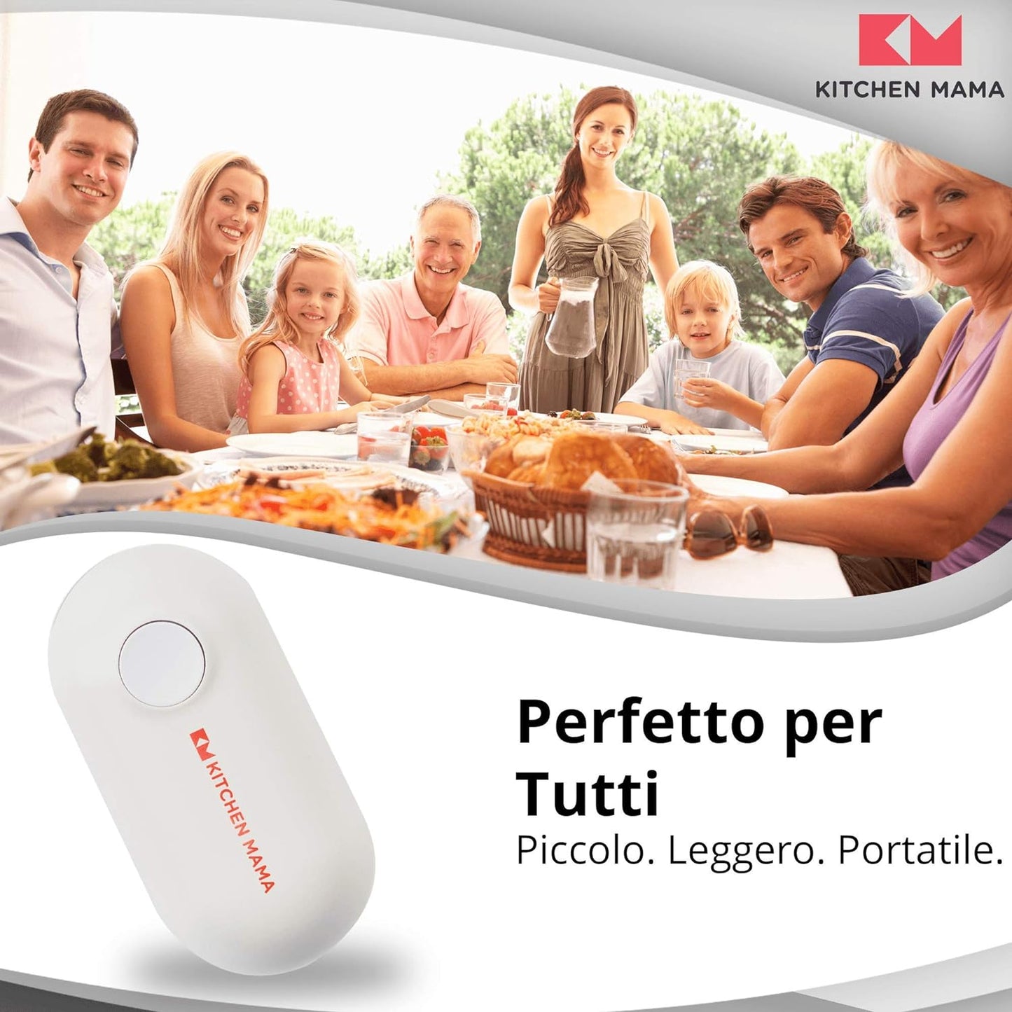 Mini Apriscatole Elettrico - Piccolo Tascabile Apri Lattine Con Inzio E Stop Easy -Touch, Bordi Sicuri E Lisci, Adatto Viaggio Design Semplice Presa Easy-Grip - Bianco