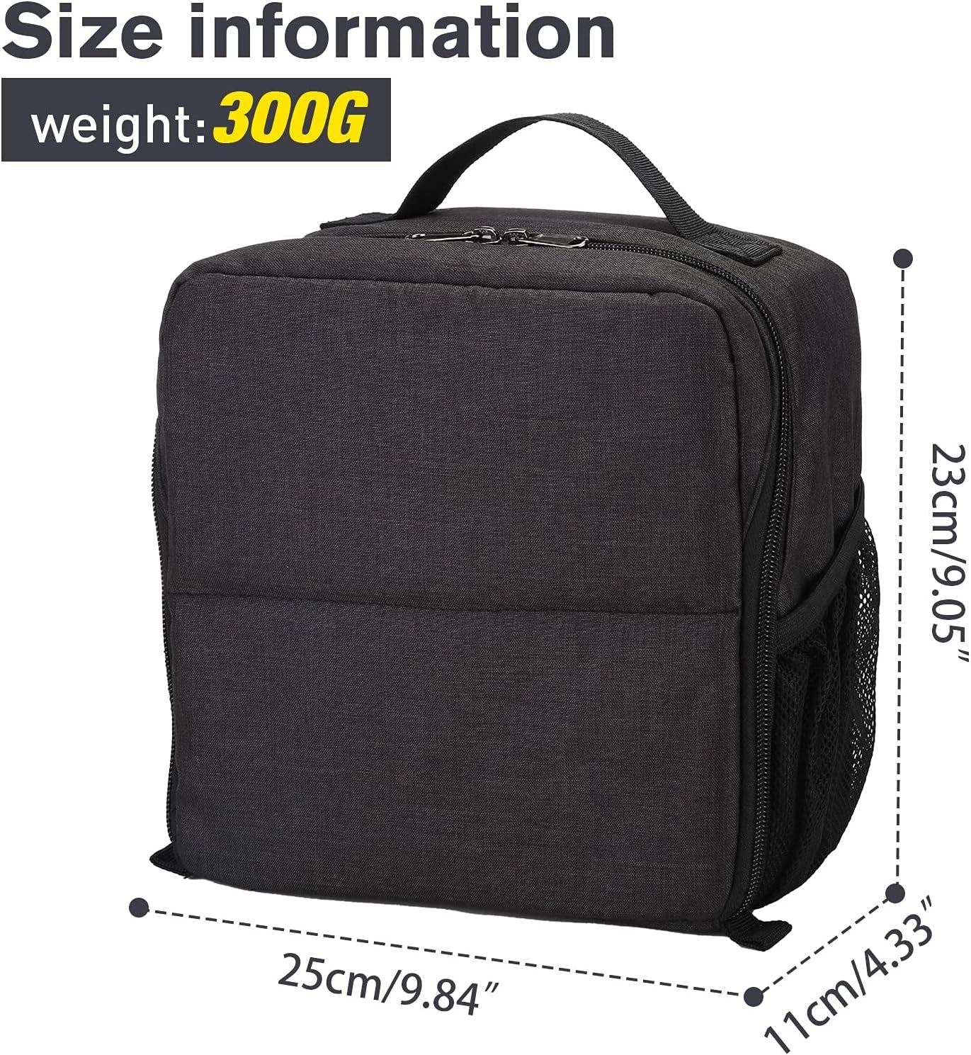 Borsa per Fotocamera SLR Borsa Impermeabile per Inserto per Fotocamera Borsa Protettiva per Paraurti Impermeabile Borsa per Fotocamera SLR (Nero)
