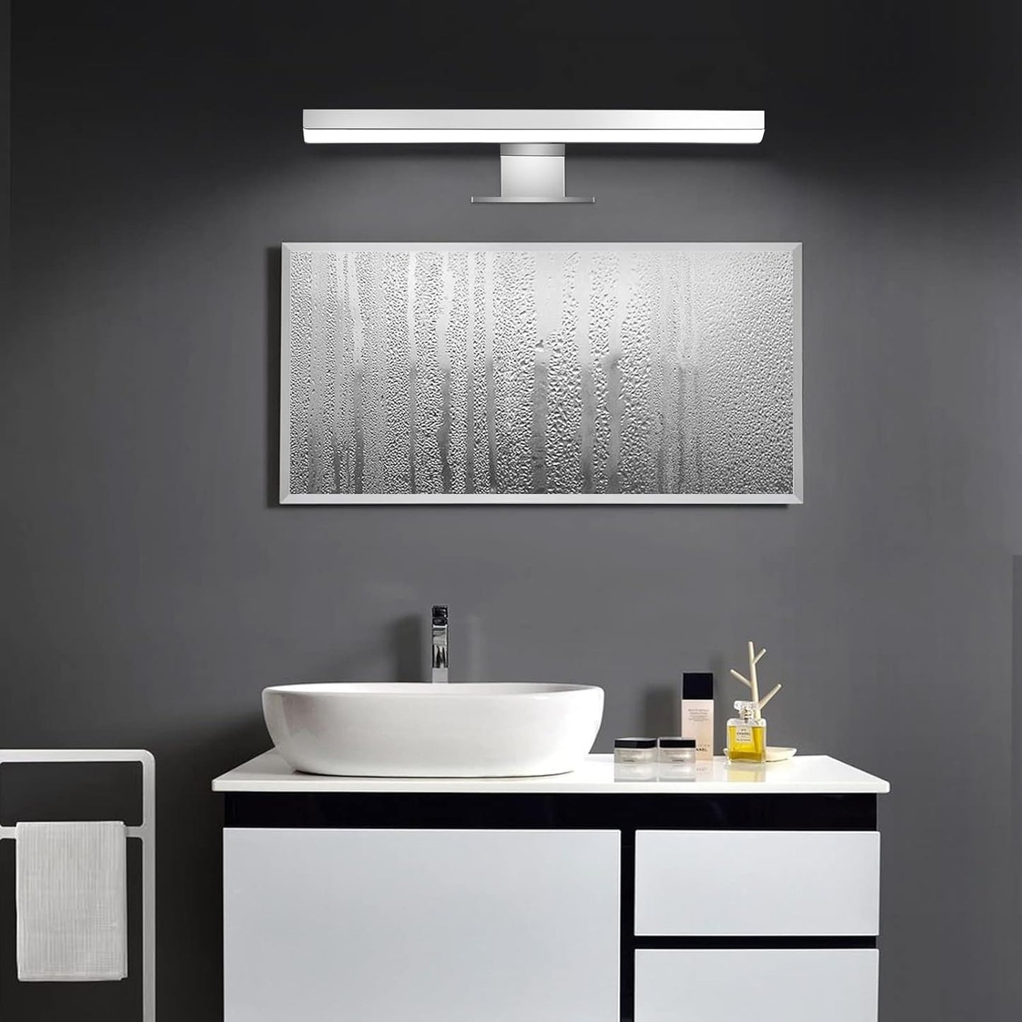 Lampada Da Specchio LED 5W 400LM, Lampada Da Specchio per Bagno Bianco Freddo 6000K, Lampada Da Armadio 30Cm IP44, 230V Illuminazione per Specchio Bagno (300Mm)