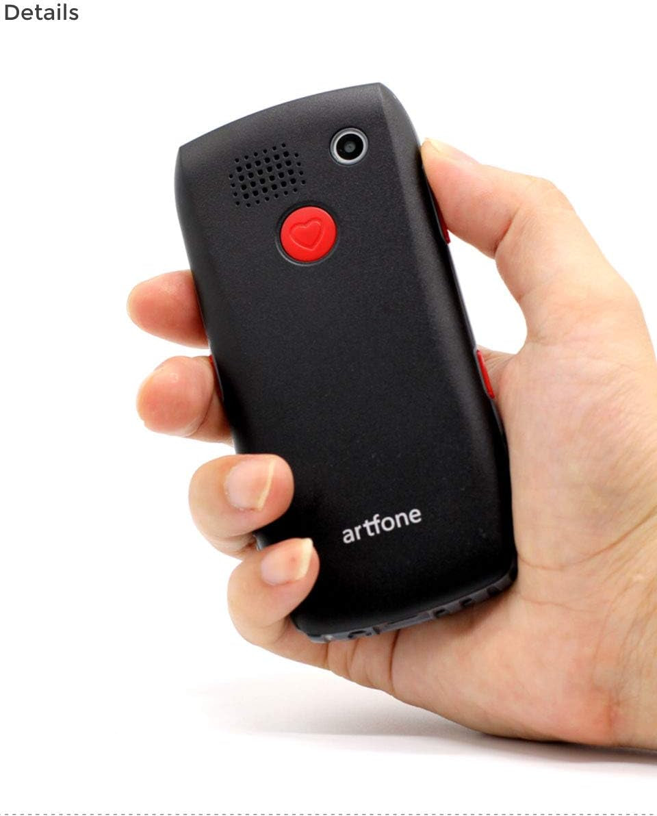 C1 Telefono Cellulare Anziani, Pulsanti Grandi, Volume Grande, Funzione Sos,Nero
