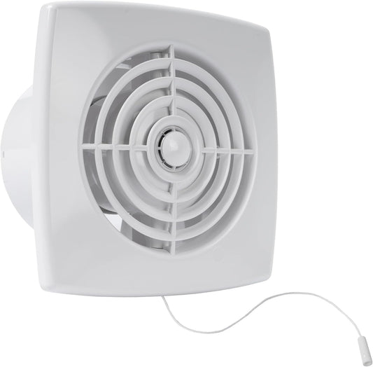 Ventilatore Da Bagno Elettrico Da 125 Mm, Bianco Con Interruttore a Tirante, Montaggio a Parete, a Soffitto, Ventilatore Silenzioso, Ventilatore Efficiente Dal Punto Di Vista Energetico,