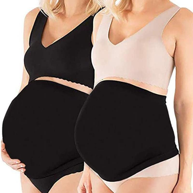 |Belly Love| Fascia Gravidanza Sostenitiva Premaman | Fascia Di Sostegno per Gravidanza, per Supporto E Copertura Della Pancia|Nero E Beige (XXL, Beige)