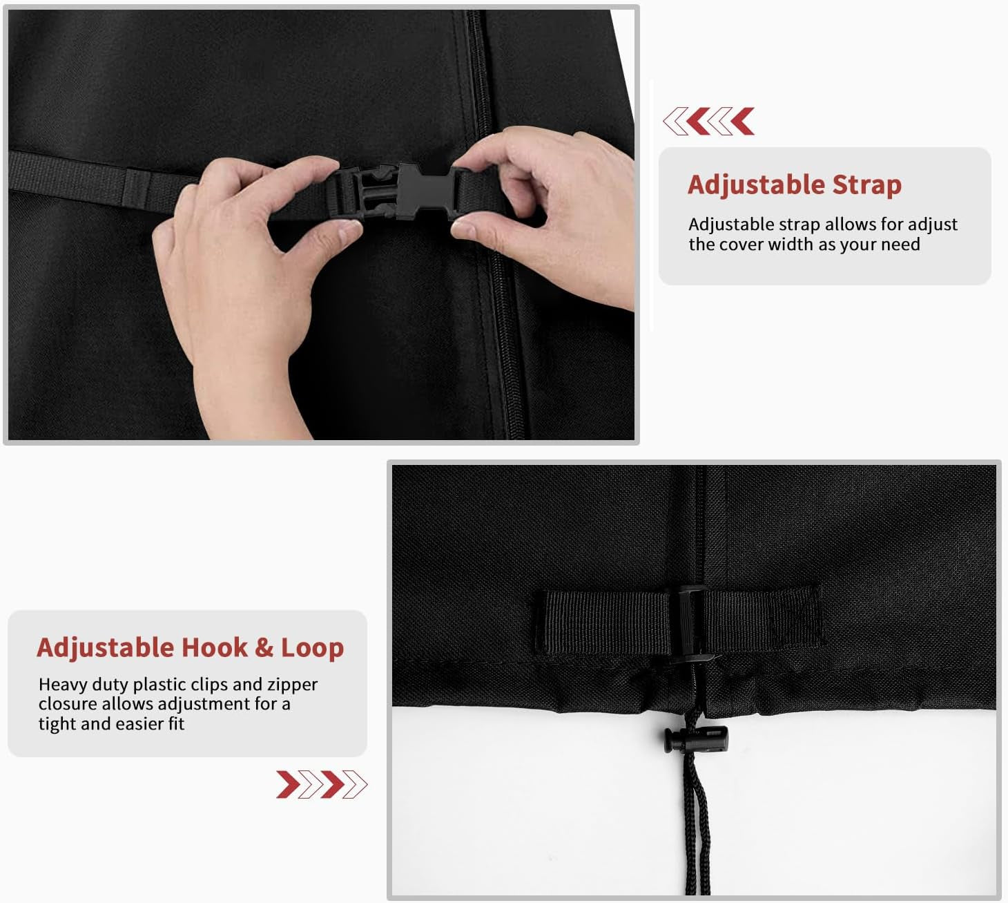 Copertura per Ombrellone a Braccio Decentrato Impermeabile, Tessuto Oxford 420D, Antivento, Anti-Uv Copertura Ombrellone Da Giardino Con Cerniera (240X57/57Cm) - Nero