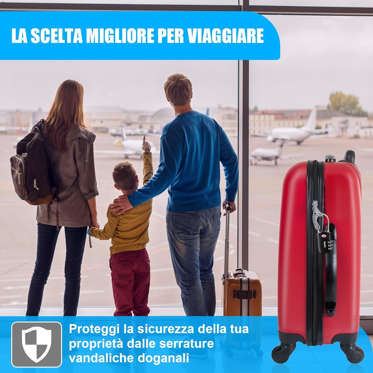 TSA Lucchetti, [Versione Più Recente] [2 Confezioni] Lucchetto Combinazione Lucchetti per Bagagli TSA 3 Cifre Serratura a Codice per Viaggio Custodia E Valigie, Ecc(Nero)