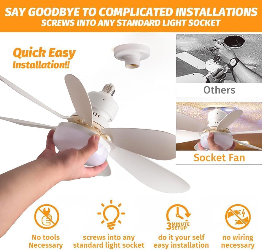 Ventilatore Da Soffitto Con Illuminazione E Telecomando, E26/E27, Lampada Da Soffitto Con Ventilatore, Lampada Da Soffitto LED Da 40 W, Con Ventilatore, Velocità Del Vento Regolabile, 3