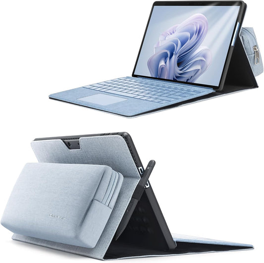 Custodia per Tablet Microsoft Surface Pro 11, Pro 10，Pro 9 Custodia Da Trasporto Con Porta Penna Stilo Con Custodia per Accessori, Compatibile Con Tastiera Type Cover.
