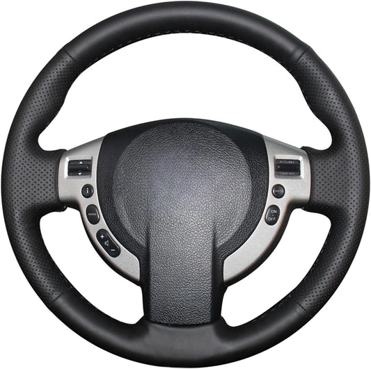 Coprivolante per Nissan Qashqai/Qashqai+2/X-Trail/Nv200/Serena/Evalia/Ad/Dualis Cucito a Mano in Pelle Microfibra