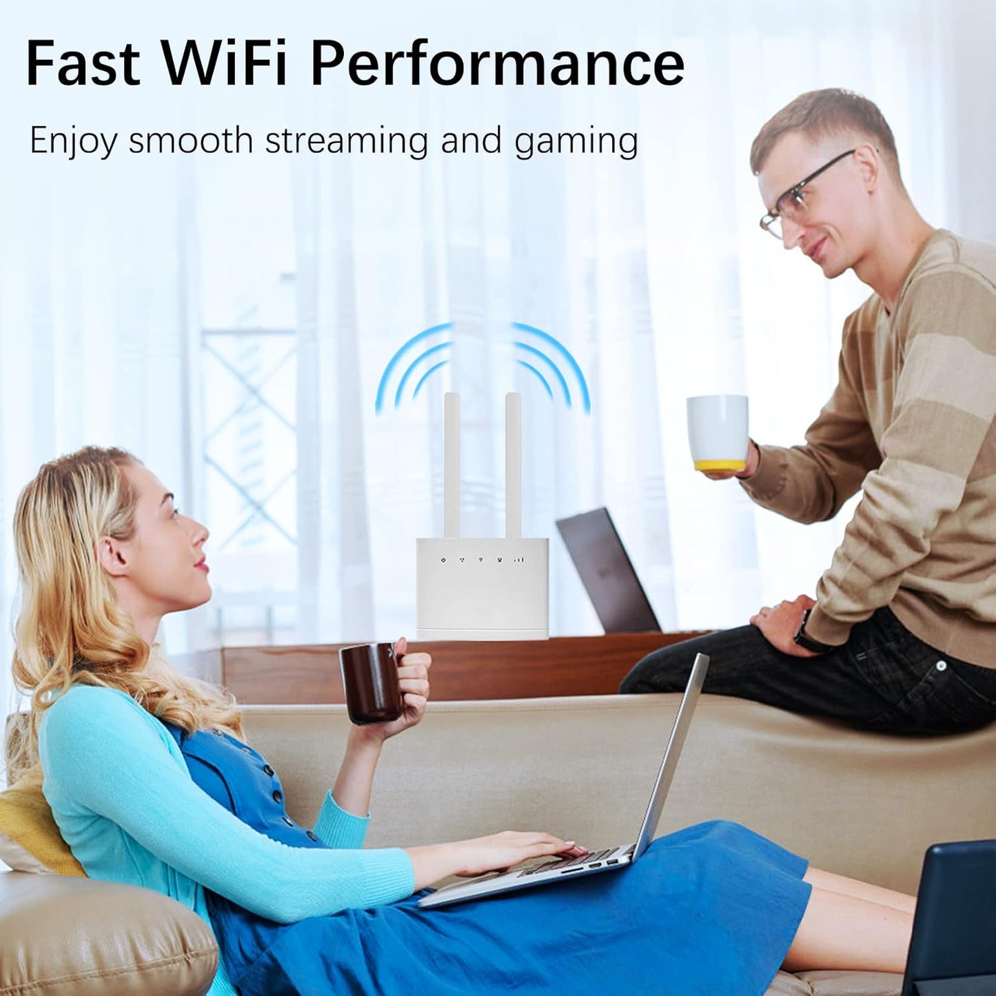 Antenna 4G LTE SMA Maschio 10Dbi 19Cm Wifi Omni Direzionale Amplificatori Di Segnale per Tim Vodafone Huawei ZTE 4G Router Modem Gateway Cellulare Telecamera, 2 Pacchi