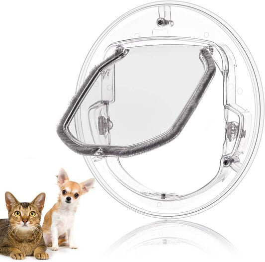 Porta per Gatti, Porta per Animali in Plastica per Gatti, Porta a Battente Con Catenaccio a 4 Vie, Cani Di Piccola Taglia, Cuccioli E Cagnolini 30 * 30 * 2 Cm