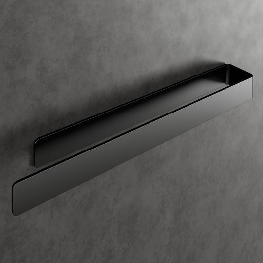 Barra Portasciugamani  Senza Forare - Nastro Adesivo Di Montaggio TESA E Superficie Adesiva Extra Large - Barra Portasciugamani in Alluminio Da Incollare (Nero Alluminio, 40 Cm)