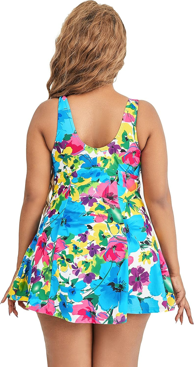 Costume Da Bagno Estate Taglie Forti Costume Intero Alta Vita Push up Swimsuit per Mare E Spiaggia Donna Un Pezzo