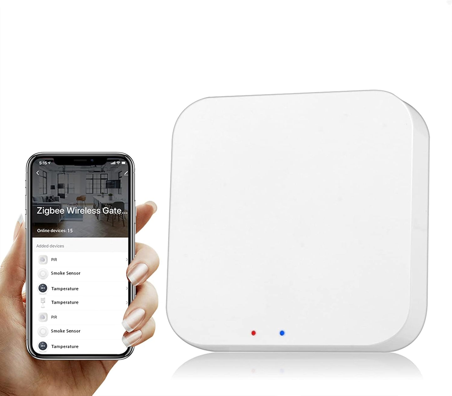 Smart Gateway, Tuya Zigbee Smart Gateway Hub, Smart Home Bridge Tuya, Home Automation Scene, Smart Life App Telecomando Wireless, per Tutti I Prodotti Intelligenti Tuya Zigbee 3.0