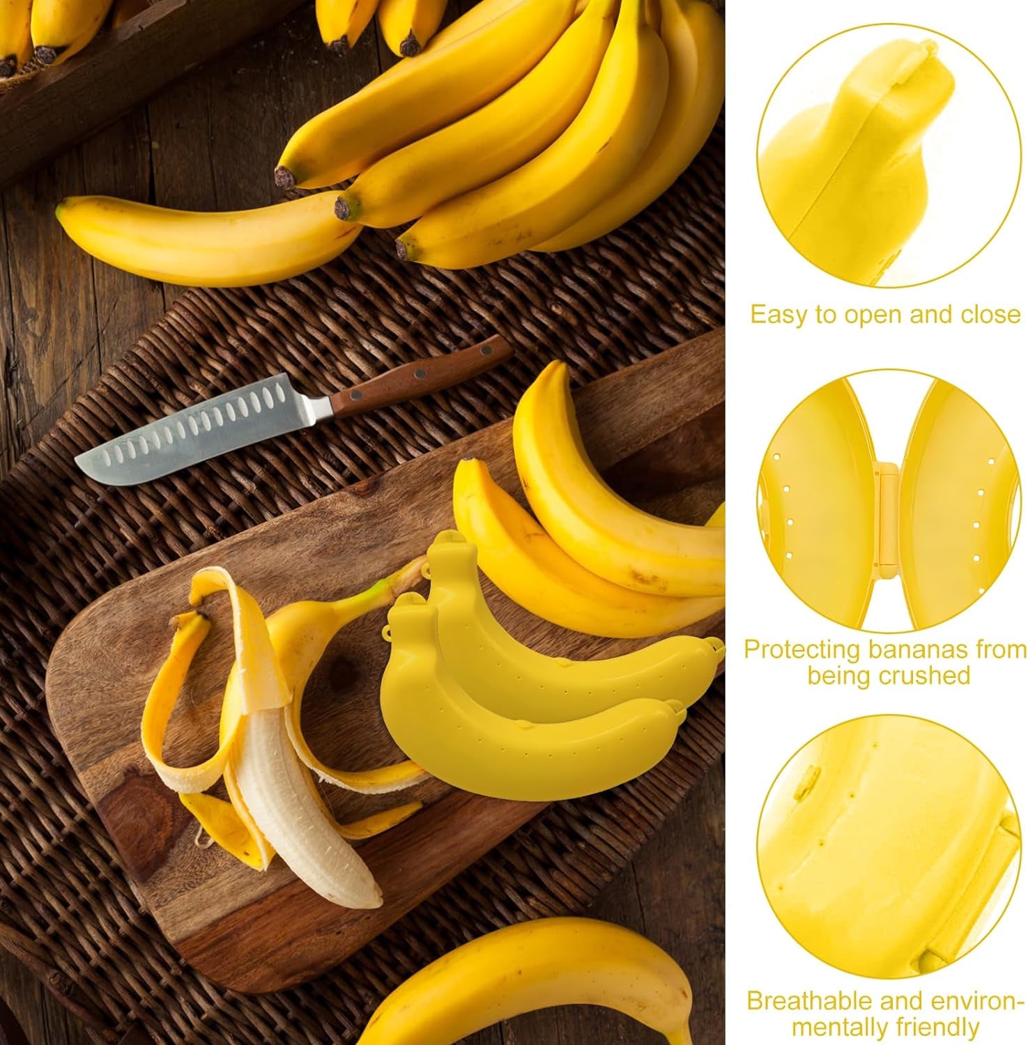 2Pcs Porta Banana,Protettiva Frutti Banana,Box Banana,Scatole per Banane,Contenitori per Banane,Porta Frutta Universale Banana,Porta Banana Plastica,Grandi Contenitori per Banane,Per Lavoro,Scuola