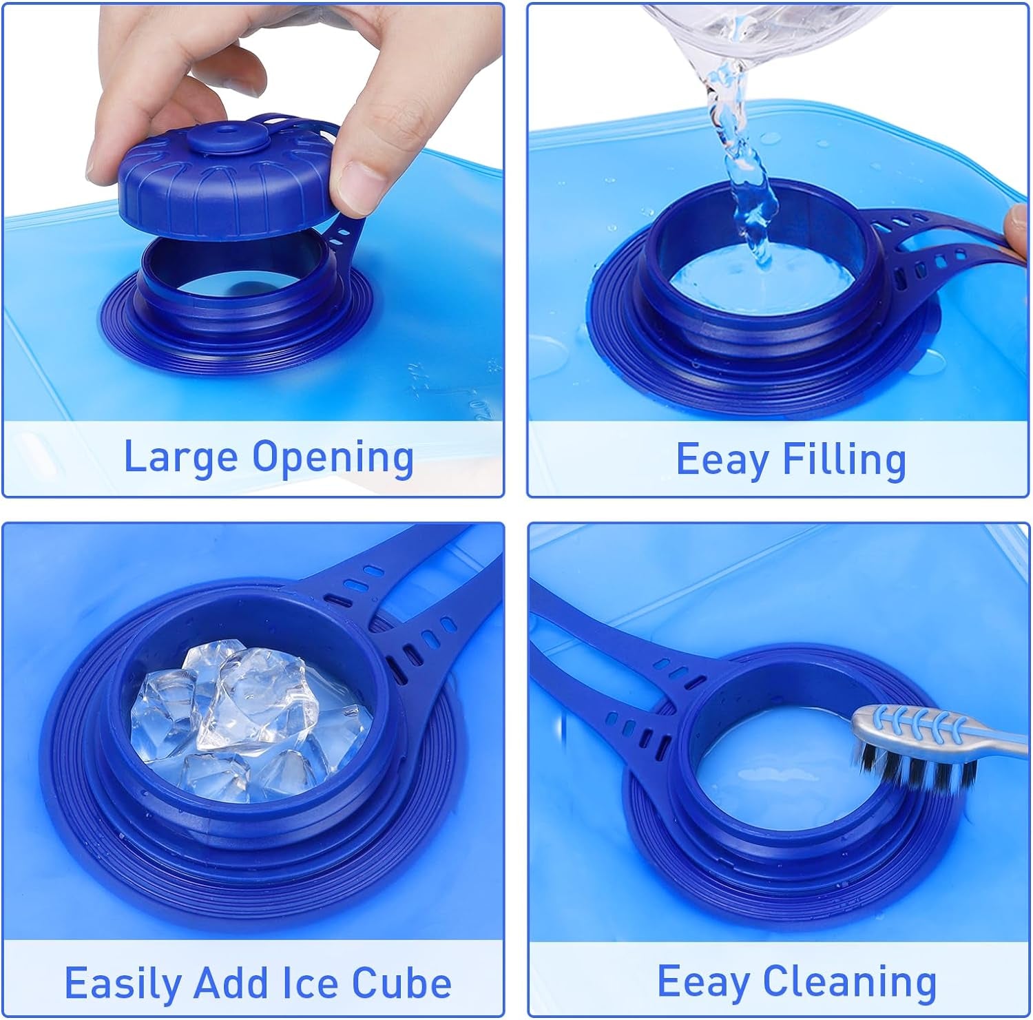 - Sacca Di Idratazione Da 2 Litri, Serbatoio per Acqua, a Prova Di Perdite, Ricambio Con Tubo Isolante a Sgancio Rapido E Valvola Di Spegnimento Automatico per Arrampicata, Ciclismo E Corsa