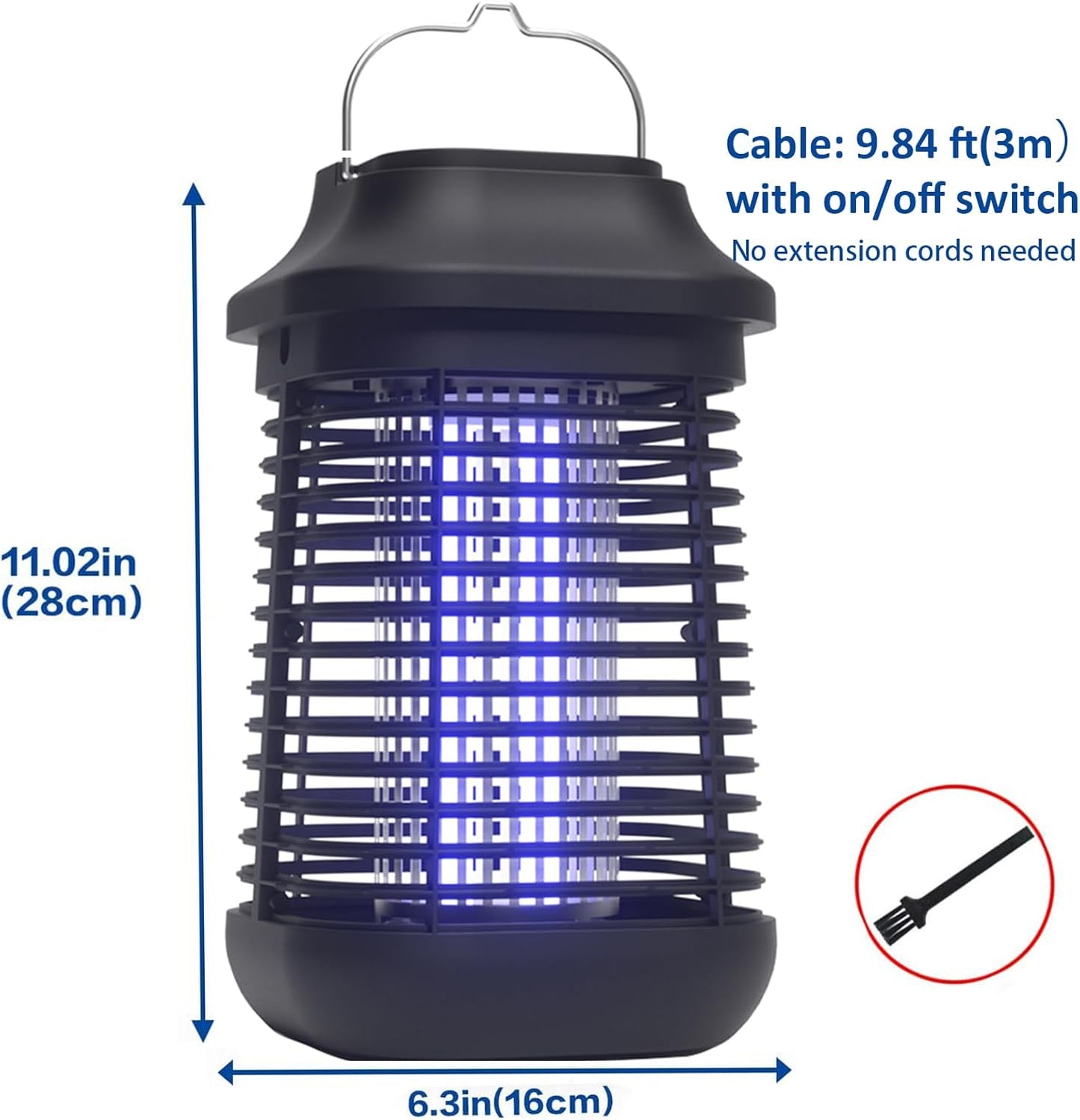 Zapper, Zanzariera 2 in 1, per Esterni E Interni, Ad Alta Potenza, Impermeabile, 4200 V, Lampada Elettronica per La Casa, Il Giardino