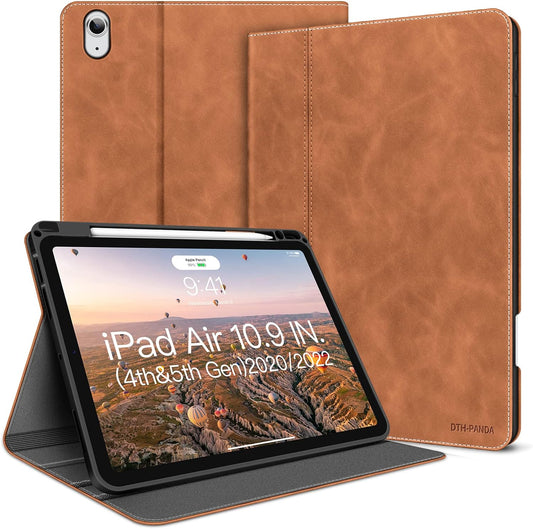 Custodia per Ipad Air 4A Generazione 2020, Custodia per Ipad Air Da 10,9", Con Supporto per Matita in Pelle, Con Funzione Di Supporto, Funzione Di Spegnimento Automatico