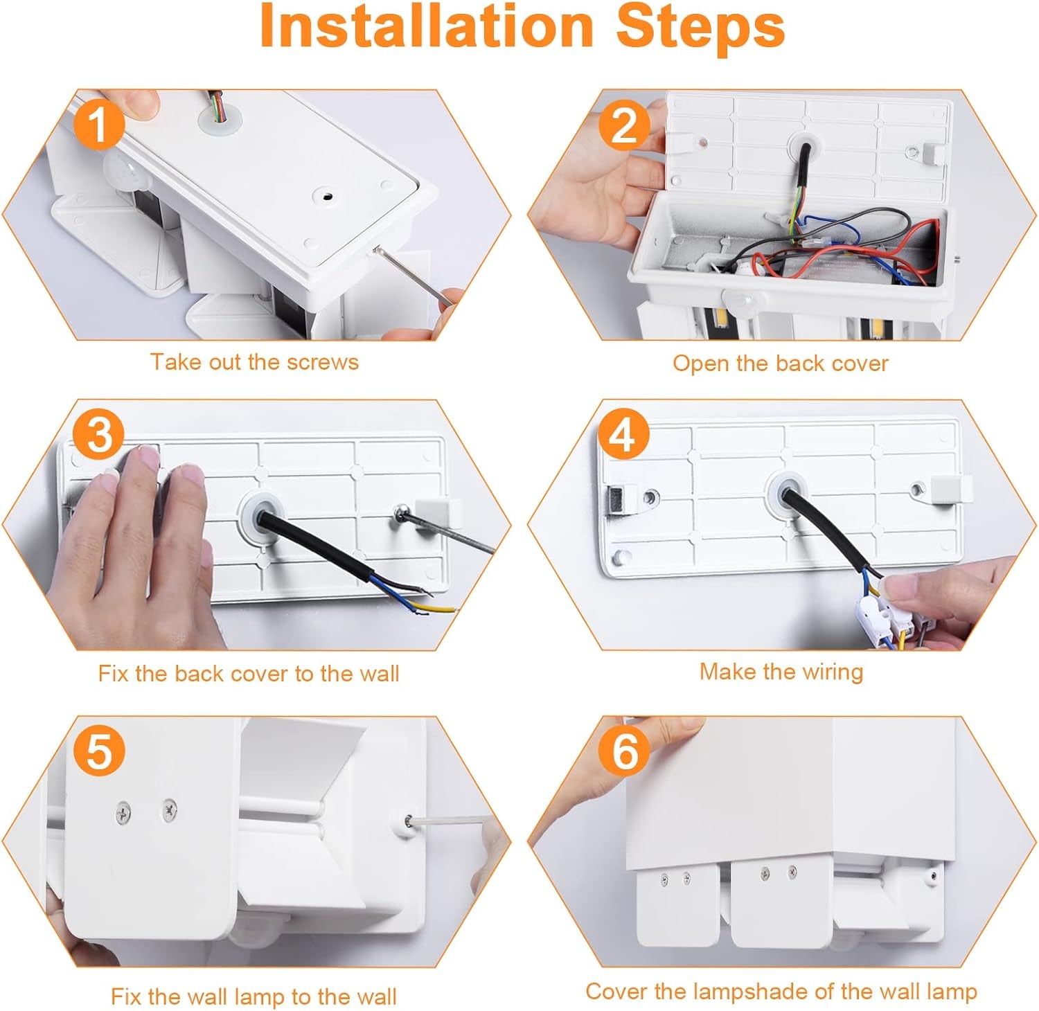 20W Applique Da Parete Con Sensore Di Movimento 3000K Bianco Caldo Lampade Da Parete Angolo Del Fascio Regolabile LED Applique Da Interni/Esterni IP65 Impermeabile (Bianco)