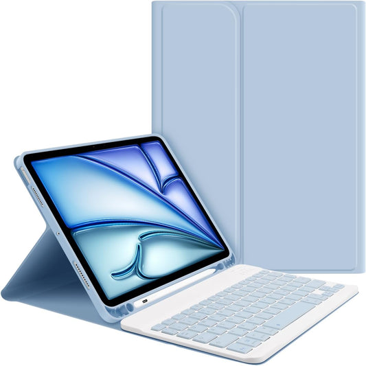 Custodia per Tastiera per Ipad Air 5 2022 / Ipad Air 4 2020 10,9 Pollici, Magnetica Rimovibile Con Layout Tedesco QWERTZ