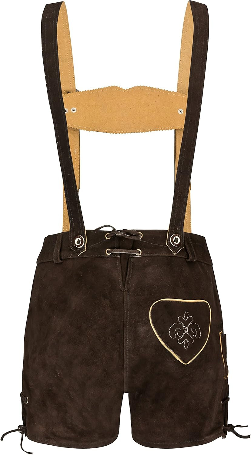 Pantaloni Corti Da Donna in Pelle Scamosciata Al 100% – Pantaloni Corti in Pelle Scamosciata – Pantaloni Corti Da Donna – Oktoberfest in Pelle