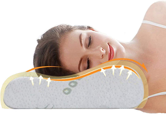 Cuscino Sagomato in Memory Foam - Cuscino Cervicale Ortopedico per Il Sonno Profondo, Ipoallergenico Lavabile Di Supporto Morbido Di Prima Qualità Non Di Dimensioni Standard