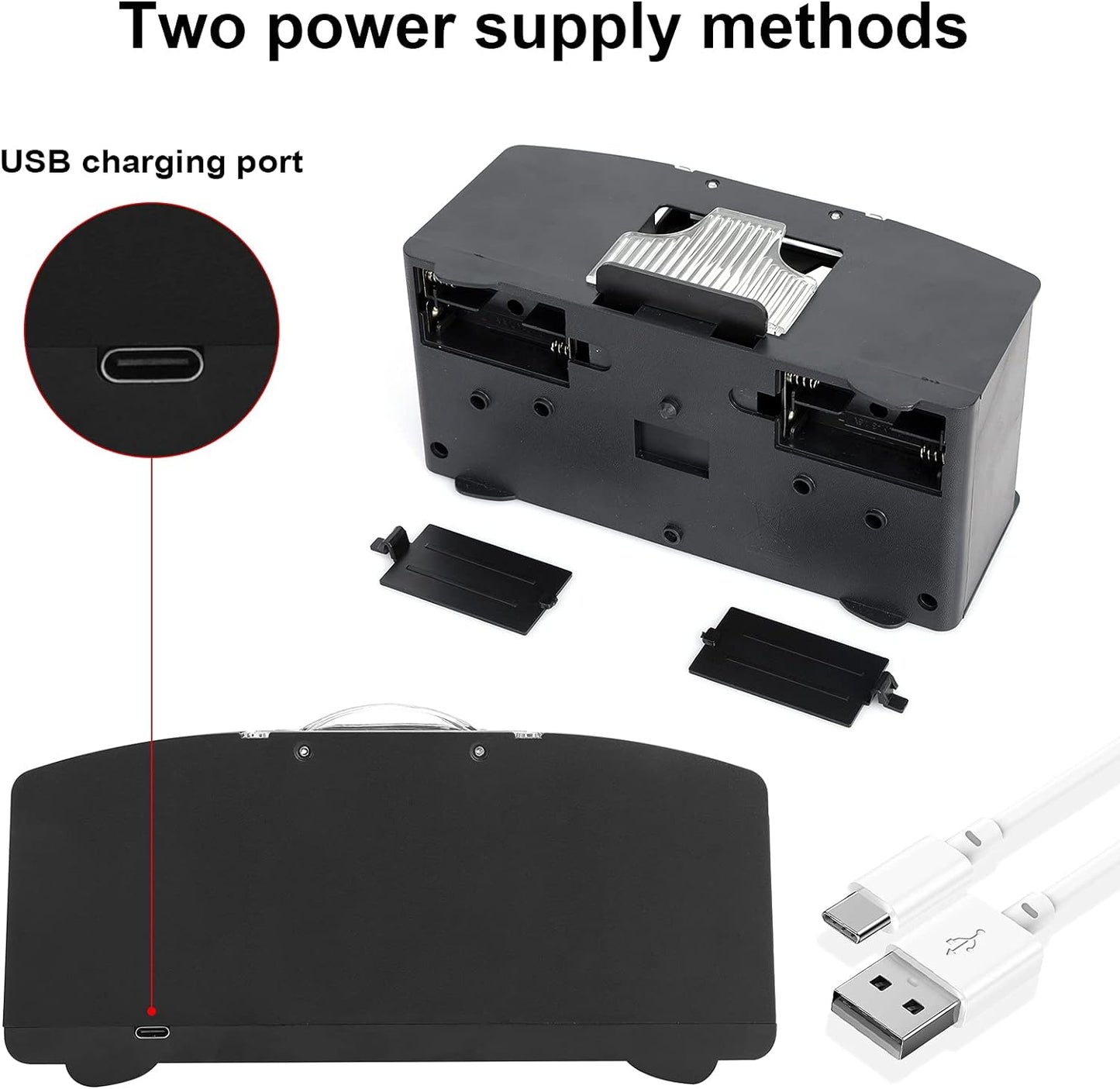 Carta Shuffler, Macchina Automatica Shuffler 2 Deck, Funzionamento a Batteria/Ricarica USB - Una/Due Deck Card Shuffle Sorter, Casinò Elettronico Poker Card Shuffling