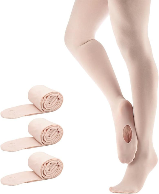 Collant Da Balletto Convertibili Calze Da Danza per Ragazze Donna 3 Paia