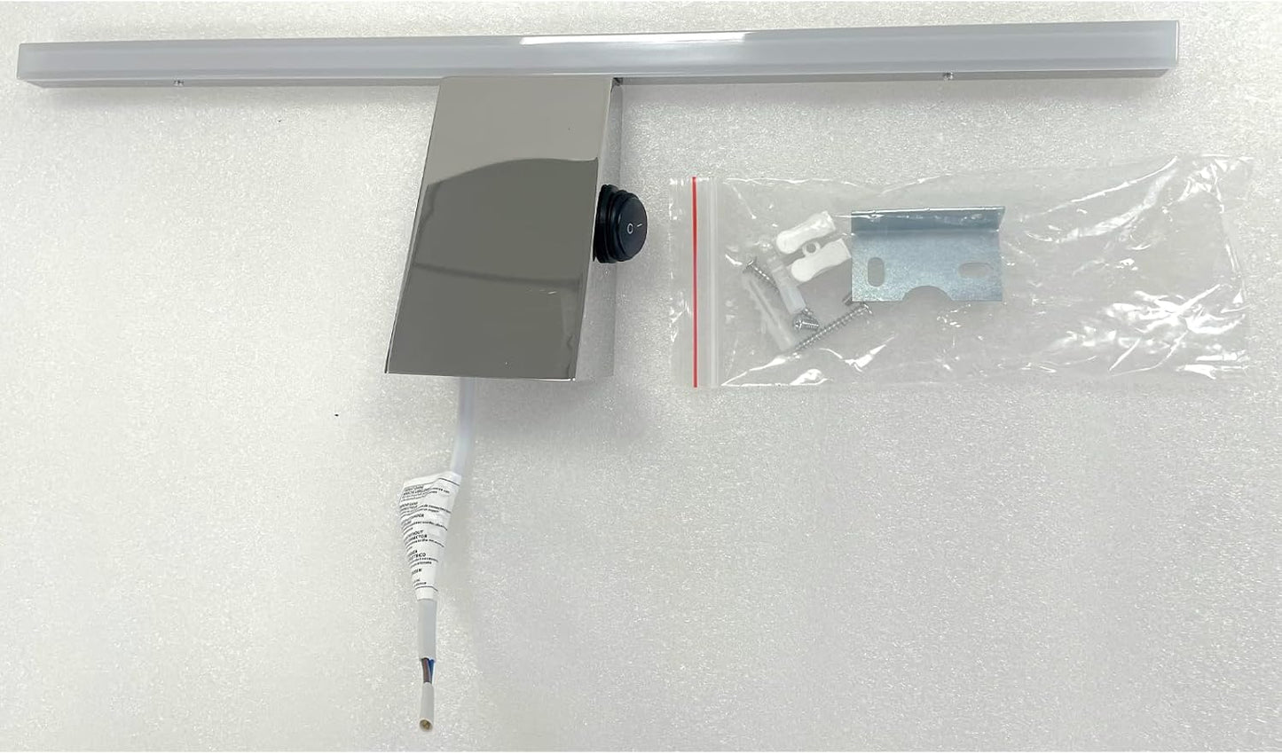 Applique Bagno Specchio Con Interruttore, Acciaio Inossidabile, 40 Cm, Luce Specchio Bagno 10 W 800 Lm, Bianco Neutro 4000 K, Stile Minimalista IP44 Impermeabile(40Cm - 4000K)